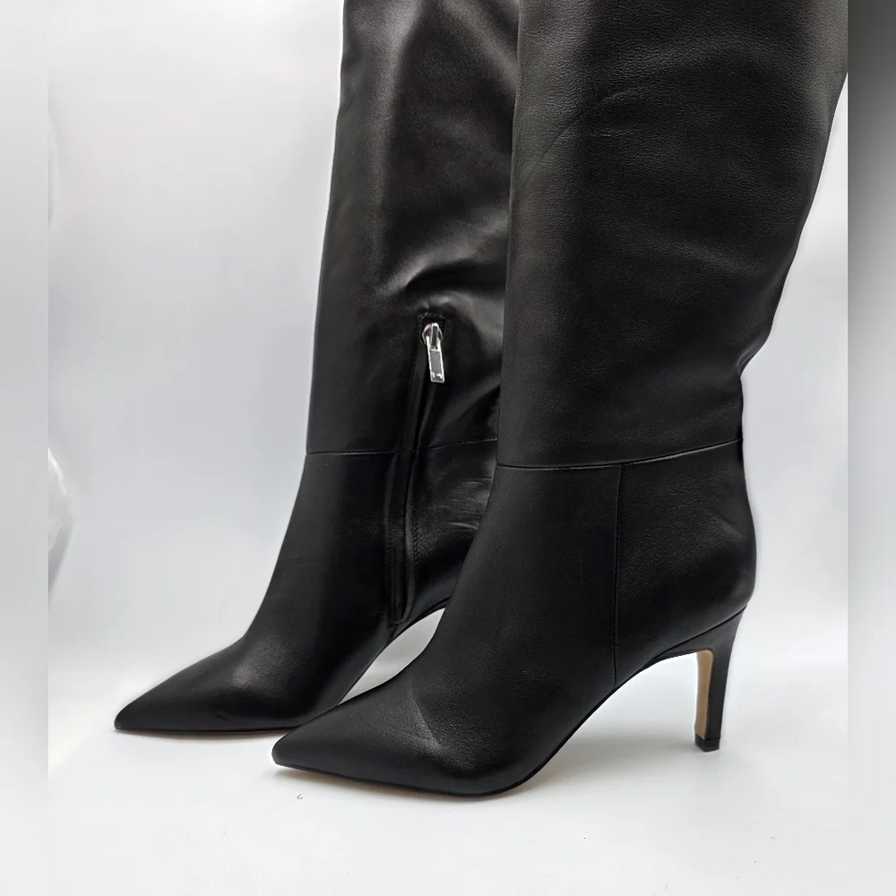 Marc Fisher Knee High Leather Boots Size 5 - Picture 9 of 14